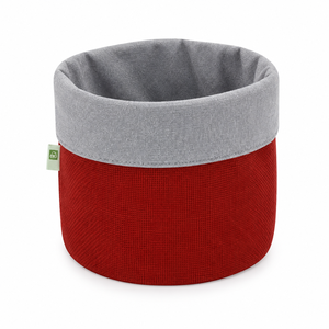 Panier à pain en jute teint en coton recyclé rouge 24x20x20 cm 225 GSM Organisateur Paniers cadeaux Vente en gros OEM Marque privée ANKJ035-DYED-R - Product Image 6