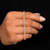 Pulsera de Diamantes Cultivados en Laboratorio, Corte Brillante Redondo, con Certificado IGI, Joyería de Lujo para Mujer