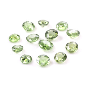 Saphirs verts naturels non traités, ronds calibrés 4 mm, pierres précieuses de saphir vert naturel facettées pour la création de bijoux - Product Image 1