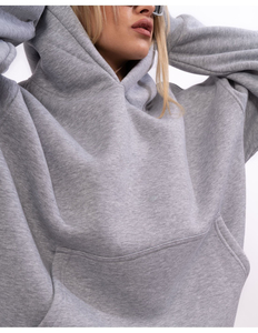 Ensemble sweat à capuche et pantalon de survêtement surdimensionné personnalisé OEM, coupe ample unisexe, style streetwear, sans fermeture éclair, fabricant de tenues de sport - Product Image 4