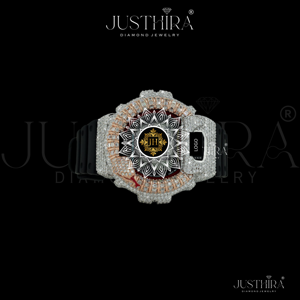 นาฬิกาข้อมือเพชรโมอิสซาไนต์ทรง Iced Throns Bezel VVS สำหรับผู้ชายหรือผู้หญิง สไตล์ฮิปฮอป นาฬิกาข้อมือผู้ชายสุดหรู ราคาถูกที่สุด - Product Image 3