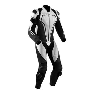 Traje de Carreras Profesional para Motocicleta, Impreso y Personalizado, de Cuero Vacuno, Unisex, Nivel 2 CE, Resistente al Viento, con Protección - Product Image 4
