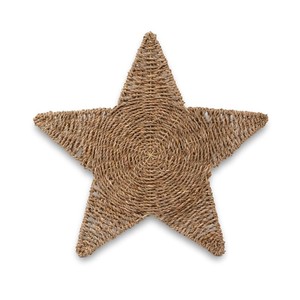 Produits pour dîner de Noël : sets de table décoratifs en jonc de mer, sets de table naturels en jonc de mer en forme d'étoile - Product Image 1