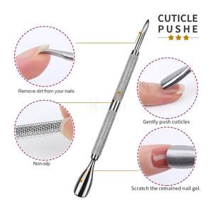 Coupe-cuticules professionnel avec pousse-cuticules, ensemble en acier inoxydable, kit de manucure et pédicure pour usage professionnel en salon - Product Image 2
