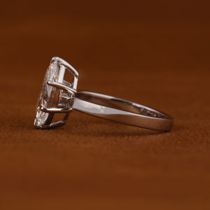 Bague de Fiançailles et de Mariage Solitaire en Or Blanc Massif 14 carats avec Diamant de Laboratoire VVS Taille Marquise 2 carats à 6 Griffes - Vente en Gros Usine - Product Image 5