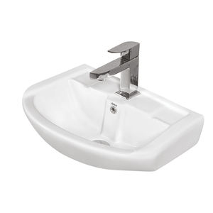 Lavabo de Pared Blanco de Cerámica Ecológica de Alta Calidad y Más Vendido para Baño - Product Image 1