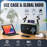 Haut-parleur portable LN-1116Plus avec sangle d'épaule, support de téléphone, antenne télescopique, radio FM, batterie 1800mAh, vente en gros