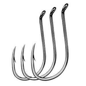 Anzuelos Circulares de Acero Inoxidable y Acero con Alto Contenido de Carbono para Pesca de Lubina en Agua Salada y Carpa de Río, Venta al Por Mayor - Product Image 1