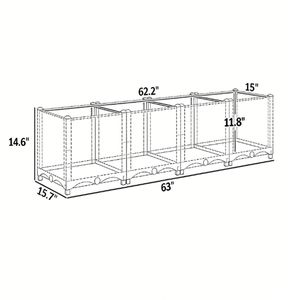 Jardinera Elevada Azul y Maceta para Exteriores, Práctica Caja de Plantación para Flora Exterior - Product Image 6