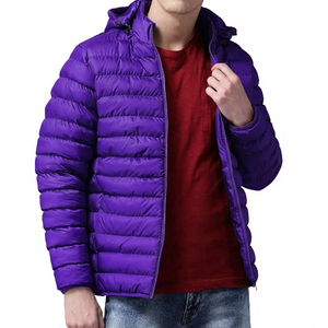 Men Fashion Casual Winter Jacket Outerwear Lightweight Padded <b>Coat</b> Hooded Regular Design Plus Size Warm Zipper - Product Image 5