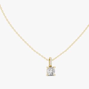 Diseño único, colgante clásico de diamante solitario con cadena, joyería para uso diario disponible a precio de mayoreo. - Product Image 2