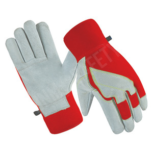 Gants de mécanicien confortables en cuir de vachette pleine fleur, renforcés, pour la protection industrielle des mains, gants de travail souples - Product Image 2