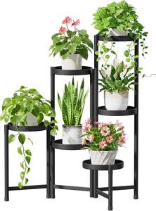 Support de plante en fer au design tendance avec finition antique, idéal pour la décoration de jardin rustique, de balcon et d'intérieur. - Product Image 5