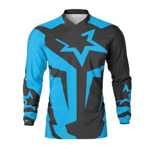Maillot MX respirant pour hommes, logo personnalisé, chemise de course de moto tout-terrain, fournisseur en gros - Product Image 4
