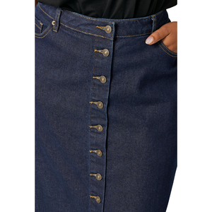 กระโปรงยีนส์ผู้หญิงไซส์ใหญ่ ตัวอย่างผ้าฟรี ขายส่ง ปรับแต่งได้ คุณภาพดีที่สุด - Product Image 2