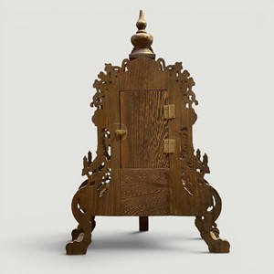 Vintage Brass Art Deco Desk <b>Table</b> Clock with Projection Function Ornate <b>Decorative</b> Mantel Display for Villa Home <b>Decor</b> - Product Image 5