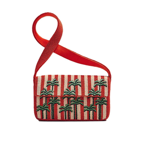 Sac à main en coton brodé fait main avec motif de légumes de jardin (tomate, betterave) perlé, design personnalisé, décoration intérieure - Product Image 6