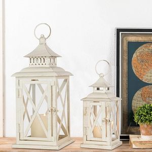 Vintage Wooden <b>Lantern</b> <b>Candle</b> Holder with Storage Drawer Rustic Farmhouse Decorative <b>Lantern</b> - Product Image 4