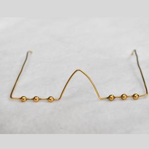 Handmade Brass Gold Plated Facelet eyewear Jewelry Set for Women Bridal Indian Necklace & Earrings Wholesale Manufacturer - Product Image 3