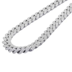 Nuevo Collar de Moda con Cadena Cubana de Diamantes Moissanite, Diseño Moderno, Oro Blanco, Estilo Hip Hop, Unisex, Regalo de Boda, India - Product Image 5