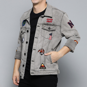 Men's Vintage Blue Jean Jacket <b>Denim</b> <b>Coat</b> Casual Button Front Eco-Friendly Breathable Stylish Design Modern Everyday Fashion - Product Image 2