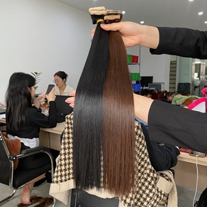 Venta al por mayor 100% Extensiones de cabello humano virgen vietnamita Cutícula invisible sin costuras alineadas Super Raw Tape Ins - Product Image 5