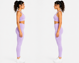 Conjunto de yoga sin costuras para mujer, leggings de cintura alta, sujetador deportivo tipo racerback, conjunto de ropa deportiva para gimnasio y fitness - Product Image 2