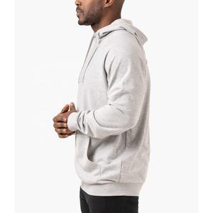 Haute qualité 100% coton polaire à capuche à manches longues fermeture éclair marque personnalisée propre conception disponible en couleurs unies hommes en gros hiver - Product Image 2