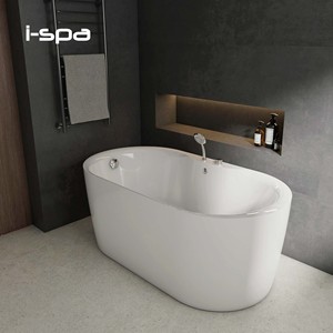 Bañera Ovalada de Acrílico Blanca Astra con Hidromasaje, Moderna, para Interiores, para Hotel o Villa - Product Image 2