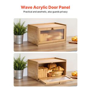 Contenitore per Pane in Bambù di Grande Capacità, Organizzatore da Cucina, Portapane in Legno Stile Rustico per Pane Fatto in Casa - Product Image 6