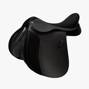 Silla de Doma Inglesa 2026 de Cuero Negro, Talla Completa, Equipo Profesional para Montar y Entrenar - Product Image 1