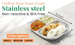 Divisor de Platos de Acero Inoxidable para la Cena |   Plato de Metal Resistente para Uso Doméstico y Comercial |   Precio Directo de Fábrica - Product Image 4