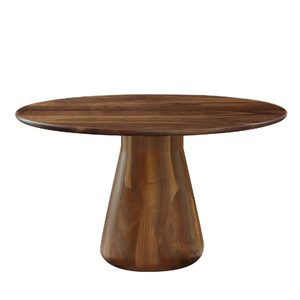 Modern <b>Round</b> Wood Coffee <b>Table</b> With Tapered Base For Living Room Furniture Midcentury Design Customized <b>Side</b> <b>Table</b> - Product Image 1