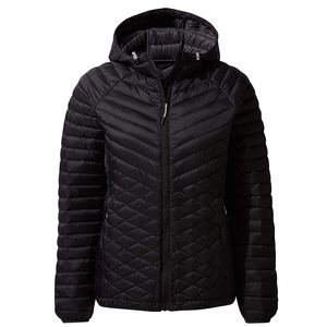 Chaqueta Acolchada con Capucha para Hombre, Cierre Frontal con Cremallera, Color Negro Sólido, Abrigo de Invierno, Acolchado, Resistente al Viento, Corte Ajustado, Relleno de Poliéster - Product Image 1