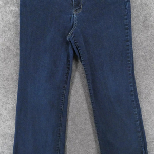 Pantalon évasé ample pour femme de haute qualité, en jean de coton, taille haute, coupe large, bleu délavé vintage - Product Image 6