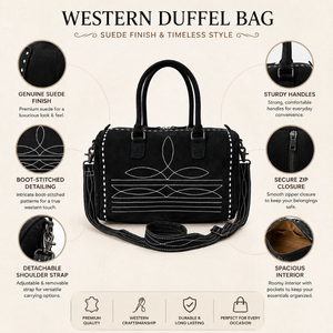 Premium Black Leather <b>Duffel</b> <b>Bag</b> for Men and Women Travel Weekender Carry On Overnight Gym Business Shoulder Handbag with Strap - Product Image 5
