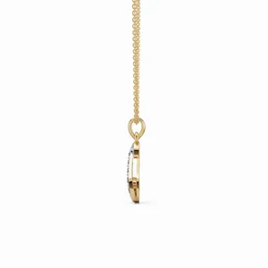จี้เพชรเลตเตอร์ S ดีไซน์ใหม่ เพชรเลี้ยงในห้องปฏิบัติการ สร้อยคอทองคำ 18K สีเหลือง 13 ชิ้น สำหรับงานหมั้น งานแต่งงาน และงานเลี้ยงสำหรับผู้หญิง - Product Image 3