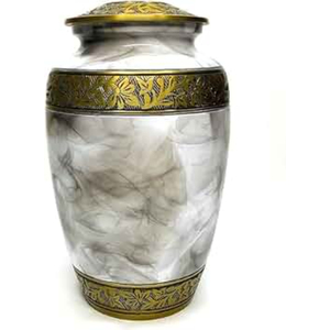 Beautiful Gold Engraved Adult Human Memorial Urn American Style Brass/Aluminum Cremation Ashes <b>Storage</b> Adult Funeral - Product Image 5