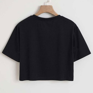 High Performance Trendy Lightweight New Arrival High Soft Comfortable Custom Printed Casual Street Wear Summer Women <b>Crop</b> <b>Top</b> - Product Image 2