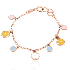 Pulseras de cadena de oro de 18k para niños, modernas y elegantes, con diamantes CZ redondos brillantes, certificados por SGL, joyería fina de lujo para niños. - Product Image 6