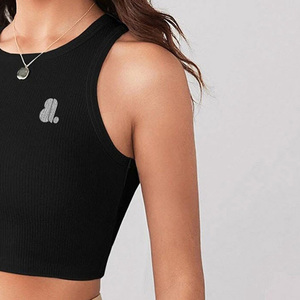 Camisetas sin Mangas para Mujer, Deportivas Casuales, Ecológicas, de Secado Rápido, Transpirables, Jersey de 220g, Algodón con Spandex, Cuello Redondo - Product Image 2
