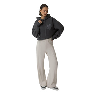 Sweat-shirt à capuche décontracté pour femme, hiver, en polaire, doublure polyester/coton, respirant, séchage rapide, impression numérique, logo personnalisé - Product Image 1