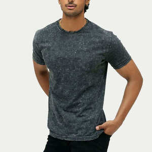 T-shirt Homme Col Rond Coupe Ample 100% Coton Écologique Personnalisé avec Logo, Effet Délavé Acide Vintage - Product Image 5