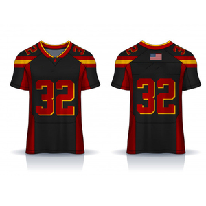 Camiseta de fútbol americano azul claro personalizada para hombre, cuello en V, manga corta, que absorbe la humedad, uniforme de equipo personalizado, OEM ODM, malla transpirable - Product Image 6