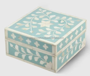 Boîte de rangement de bijoux de créateur faite à la main de haute qualité conception de boîte d'incrustation d'os de luxe par Artisan Craft - Product Image 6