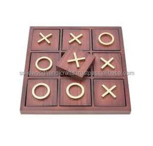 Wood Brass Tic Tac Toe Travel Game <b>Box</b> <b>Toy</b> Mini Size Tic-Tac-Toe Game <b>Wooden</b> Tic-Tac-Toe Game Set - Product Image 1
