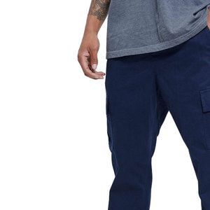 Pantalon de travail robuste pour homme, multi-poches, en toile de coton, coupe droite, pour l'extérieur et le streetwear - Product Image 2