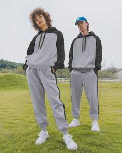 Unisex Tracksuit Hooded Full Sleeve Regular Fit Casual Wear Solid Color Breathable Polyester/Cotton Winter Style Elastic Waist - Product Image 4