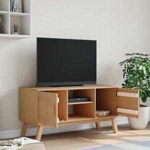 OLDEN marrone legno massello pino TV Stand 44.9 "x 16.9" x 22.4 "dimensioni - Product Image 4