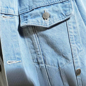 Sudaderas de mezclilla para hombre al por mayor, color azul cielo, de secado rápido, estilo urbano, sudaderas de mezclilla para hombre adulto con diseño y talla personalizados - Product Image 4